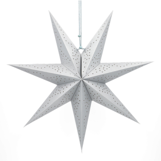 PerfectLED Papieren kerstster | PerfectLED | Ø 45 cm (Geperforeerd, Binnen, Zilver) A64103310 K151001048