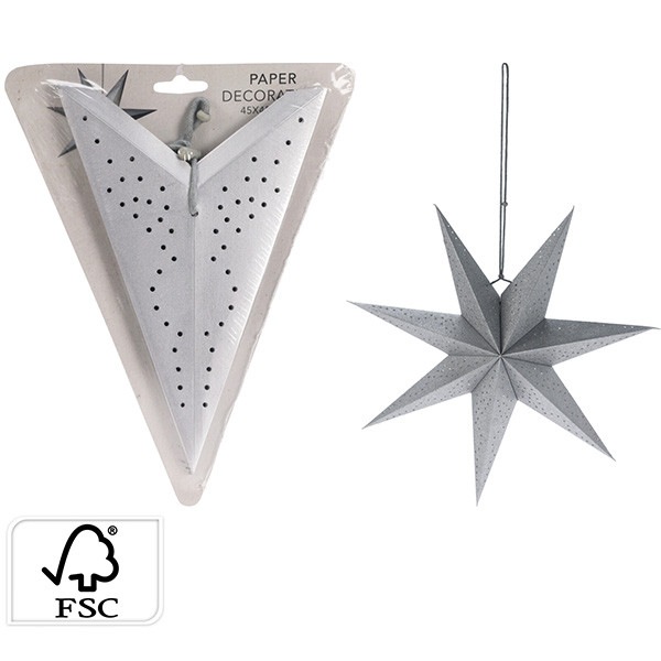 PerfectLED Papieren kerstster | PerfectLED | Ø 45 cm (Geperforeerd, Zilver) A64103310 K151001048 - 4