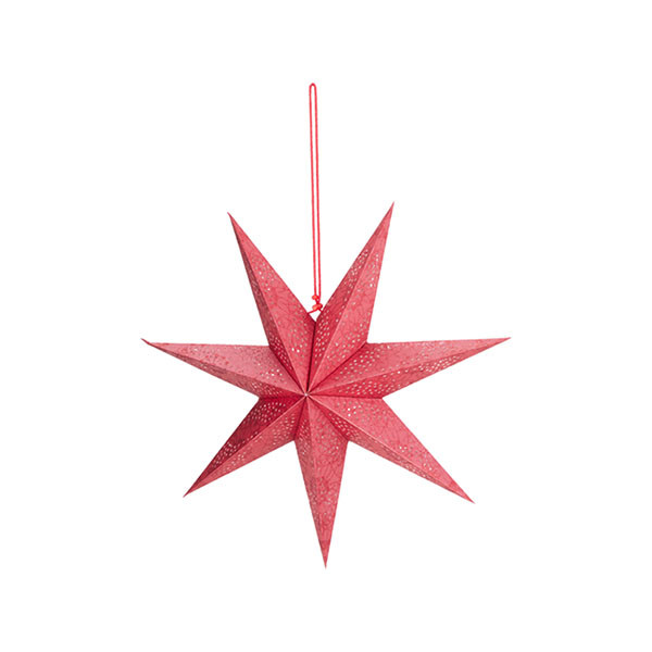 PerfectLED Papieren kerstster | PerfectLED | Ø 45 cm (Glitter, Geperforeerd, Binnen, Rood) A64201150 K151002111 - 1