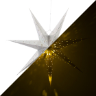 Papieren kerstster | PerfectLED |  Ø 60 cm (7-punts, Batterijen, Geperforeerd, Binnen, Zilver)