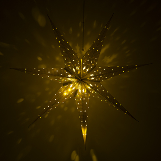 PerfectLED Papieren kerstster | PerfectLED |  Ø 60 cm (7-punts, Batterijen, Geperforeerd, Binnen, Zilver) ACS202010 K150303831 - 3