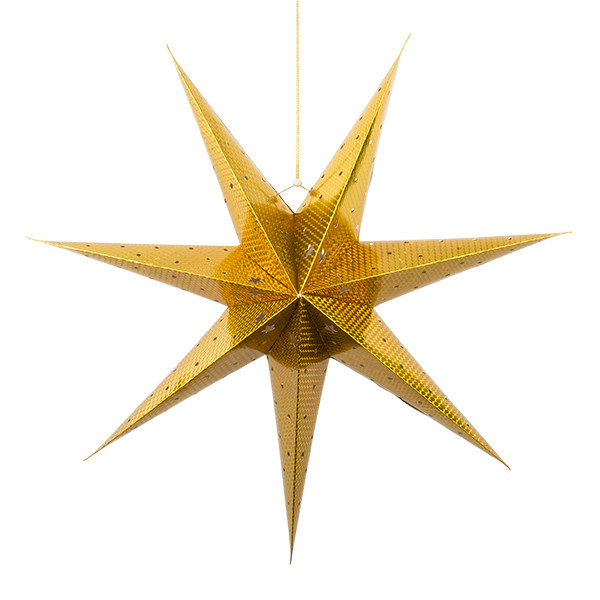 PerfectLED Papieren kerstster | PerfectLED | Ø 60 cm (Geperforeerd, Batterijen, Goud) ACS202000 K150303830 - 2