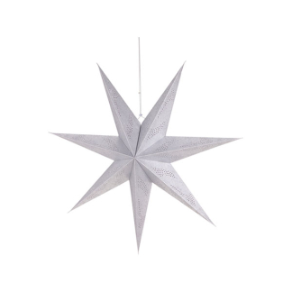 PerfectLED Papieren kerstster | PerfectLED | Ø 60 cm (Glitter, Geperforeerd, Binnen, Zilver) A64201130 K151002109