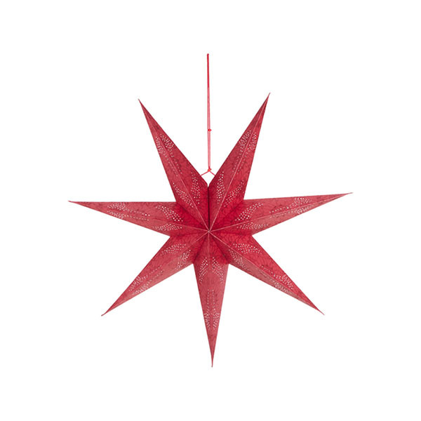 PerfectLED Papieren kerstster | PerfectLED | Ø 75 cm (Glitter, Geperforeerd, Binnen, Rood) A64201170 K151002113 - 1