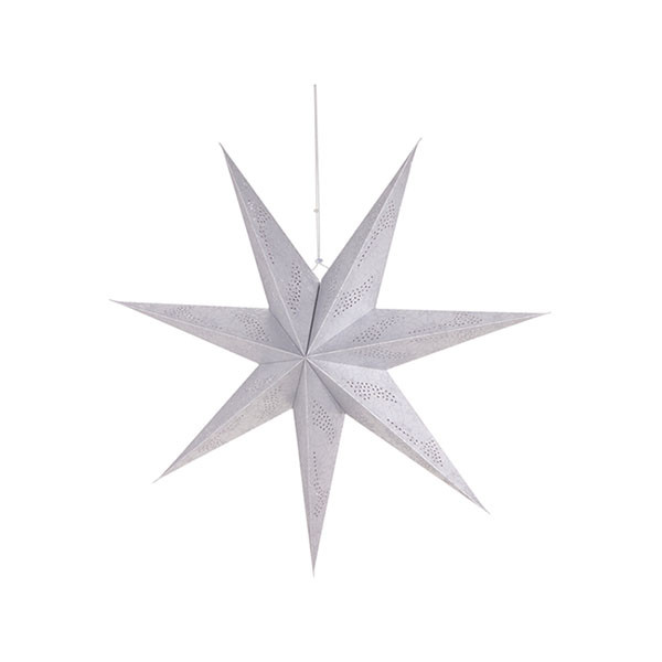 PerfectLED Papieren kerstster | PerfectLED | Ø 75 cm (Glitter, Geperforeerd, Binnen, Zilver) A64201140 K151002110 - 1