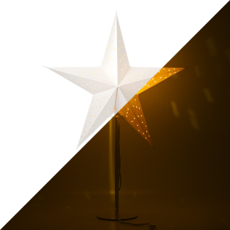PerfectLED Papieren kerstster op voet | PerfectLED | 42.5 x 19 x 4 cm (5-punts, E14, Wit, Binnen) A64101100 K150303827 - 1