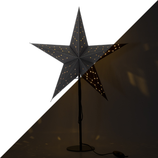 PerfectLED Papieren kerstster op voet | PerfectLED | 42.5 x 19 x 4 cm (5-punts, E14, Zwart, Binnen) A64101120 K150303829 - 1