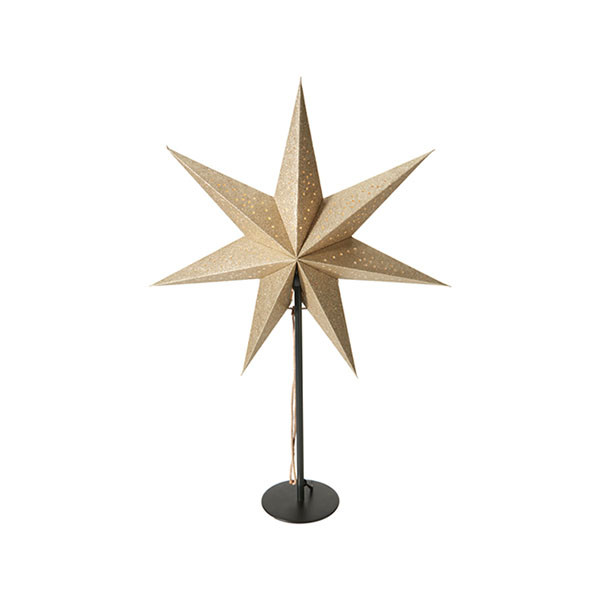 PerfectLED Papieren kerstster op voet | PerfectLED | 65 cm (Netstroom, Champagne) A64201180 K151002114 - 1