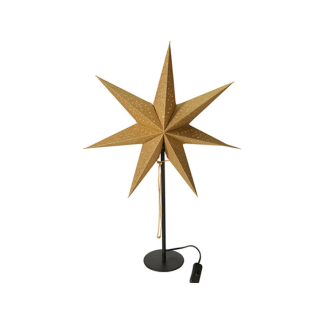 PerfectLED Papieren kerstster op voet | PerfectLED | 65 cm (Netstroom, Goud) A64201190 K151002115 - 1
