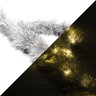 PerfectLED Slinger kerstboom | PerfectLED | 2.7 meter (26 leds, Timer, Batterijen, Binnen, Zilver) 766200260 CAA330610 K151000757 - 1
