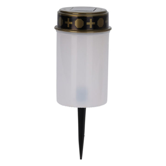 PerfectLED Solar grafkaars | PerfectLED | Ø 6.5 x 12 cm (Bewegende vlam, Wit) DX9301140 K170105997 - 1