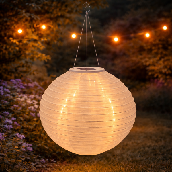 PerfectLED Solar lampion | PerfectLED | Ø 28 cm (Led, Nylon, Wit) DX9300490 K170106012 - 4