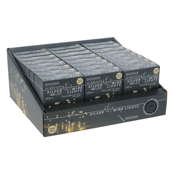PerfectLED Standaard kerstverlichting | 1.95 meter | PerfectLED (40 leds, Batterijen, Timer, 8 lichtfuncties, Binnen/Buiten, Warm wit) AX9731710 K151002245 - 2
