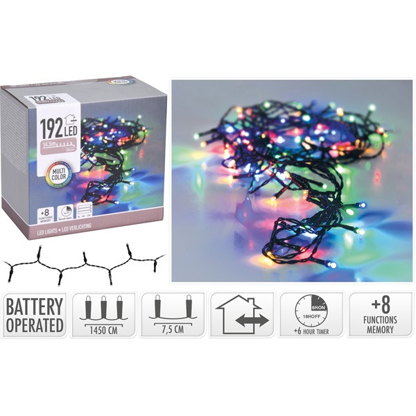 PerfectLED Standaard kerstverlichting | 15 meter | PerfectLED (192 leds, Batterijen, Binnen/Buiten, Gekleurd) AX8415430 AX9810260 K150303909 - 4