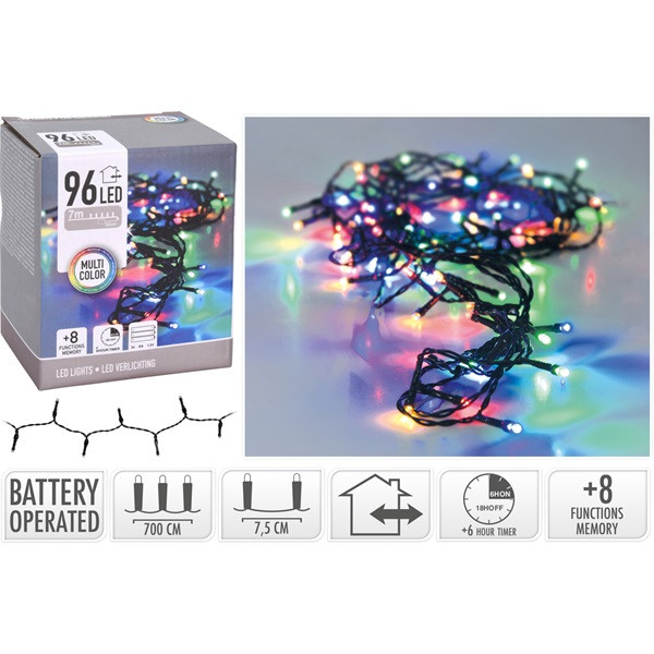 PerfectLED Standaard kerstverlichting | 7.5 meter | PerfectLED (96 leds, Batterijen, Binnen/Buiten, Gekleurd) AX8415420 AX9810240 K150303908 - 5