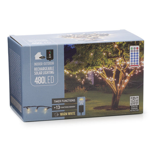 PerfectLED Standaard kerstverlichting op zonne-energie | PerfectLED | 24.6 meter (480 leds, Schemersensor, USB, Timer, Afstandsbediening, Buiten, Warm wit) AEX100110 K151000839 - 7