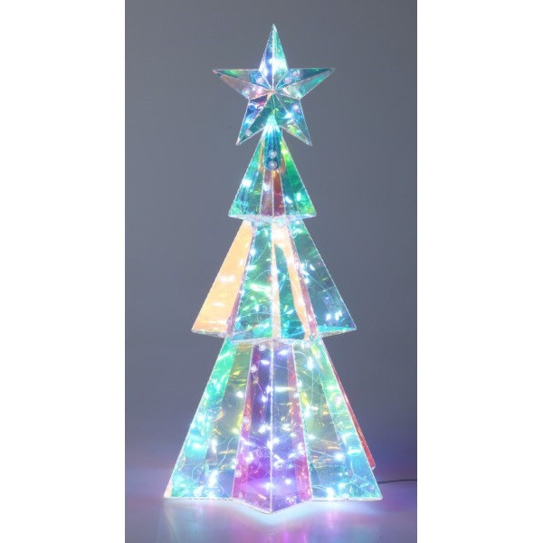 PerfectLED Tafeldecoratie kerstboom | PerfectLED | 21.5 x 38 cm (50 micro leds, Timer, Iriserend, Binnen) AMZ140090 K151000799 - 1