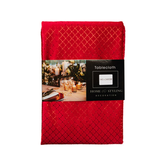 PerfectLED Tafelkleed | PerfectLED | 140 x 240 cm (Rood, Ruit) 767653610 K151002094 - 3