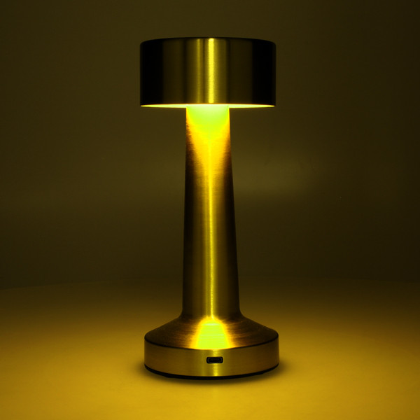 PerfectLED Tafellamp | PerfectLED | Ø 8 x 20 cm (Led, Oplaadbaar, Aanpasbare kleurtemperatuur, Dimbaar, USB C, Binnen, Metaal, Goud) ANC001010 K150204398 - 3