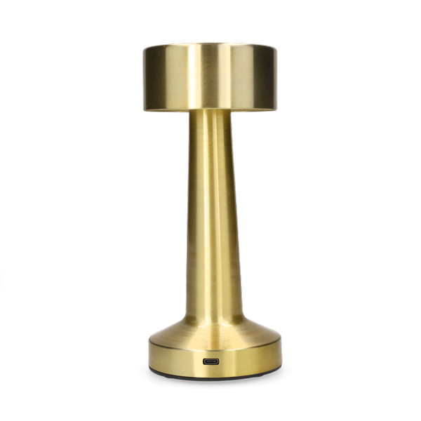 PerfectLED Tafellamp | PerfectLED | Ø 8 x 20 cm (Led, Oplaadbaar, Aanpasbare kleurtemperatuur, Dimbaar, USB C, Metaal, Goud) ANC001010 K150204398 - 1