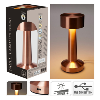 PerfectLED Tafellamp | PerfectLED | Ø 8 x 20 cm (Led, Oplaadbaar, Aanpasbare kleurtemperatuur, Dimbaar, USB C, Metaal, Koper) ANC001020 K150204399 - 3