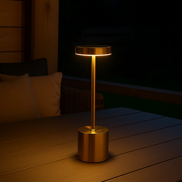 PerfectLED Tafellamp | PerfectLED | Ø 8 x 34 cm (Led, Oplaadbaar, Aanpasbare kleurtemperatuur, USB C, Metaal, Goud) ANC000940 K150204395 - 3