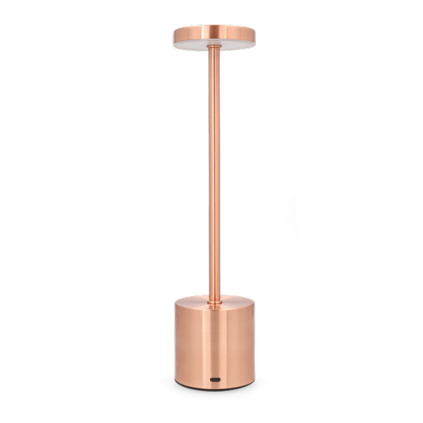 PerfectLED Tafellamp | PerfectLED | Ø 8 x 34 cm (Led, Oplaadbaar, Aanpasbare kleurtemperatuur, USB C, Metaal, Rose goud) ANC000950 K150204396 - 1