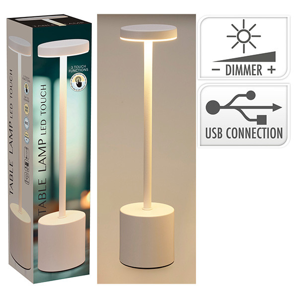 PerfectLED Tafellamp | PerfectLED | Ø 8 x 34 cm (Led, Oplaadbaar, Aanpasbare kleurtemperatuur, USB C, Metaal, Wit) ANC000910 K150204394 - 5