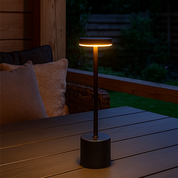 PerfectLED Tafellamp | PerfectLED | Ø 8 x 34 cm (Led, Oplaadbaar, Aanpasbare kleurtemperatuur, USB C, Metaal, Zwart) ANC000900 K150204393 - 3