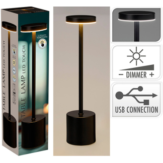 PerfectLED Tafellamp | PerfectLED | Ø 8 x 34 cm (Led, Oplaadbaar, Aanpasbare kleurtemperatuur, USB C, Metaal, Zwart) ANC000900 K150204393 - 4