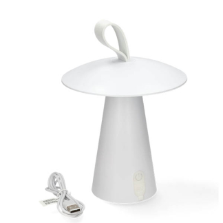 PerfectLED Tafellamp buiten | PerfectLED | Ø 15 x 17 cm (Led, Warm wit, Oplaadbaar, Kunststof, Handvat, 16 leds, USB C, Wit) AF5000820 K170105244 - 3