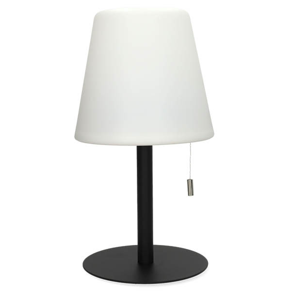Tafellamp buiten | PerfectLED | Ø 16 x 30 cm (Led, Color switch, Oplaadbaar, USB C, Binnen/buiten, Zwart)
