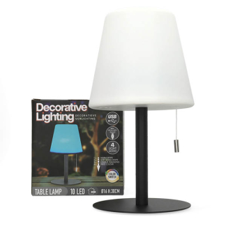 PerfectLED Tafellamp buiten | PerfectLED | Ø 16 x 30 cm (Led, Color switch, Oplaadbaar, USB C, Binnen/buiten, Zwart) LG2000100 K170105289 - 4