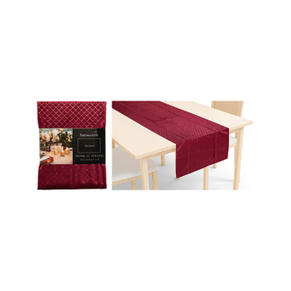PerfectLED Tafelloper | PerfectLED | 150 x 45 cm (Donkerrood, Ruit) 767653550 K151002088 - 3