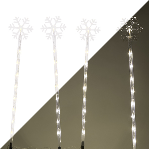 PerfectLED Tuinsteker kerst | 4 stuks | PerfectLED (36 leds, 75 x 12 cm, Sneeuwvlok, Timer) AX5307600 K150303787 - 1