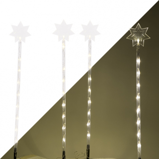 PerfectLED Tuinsteker kerst | 4 stuks (36 LEDs, 75 x 10.5 cm, Kerstster, Timer) AX5307600 K150303783 - 