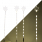 Tuinsteker kerst | 4 stuks (36 LEDs, 75 x 10.5 cm, Kerstster, Timer)