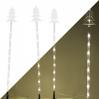 Tuinsteker kerst | 4 stuks (36 LEDs, 75 x 11.5 cm, Kerstboom, Timer)