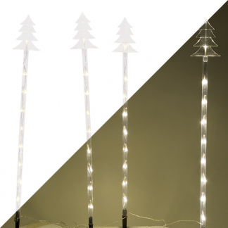 PerfectLED Tuinsteker kerst | 4 stuks (36 LEDs, 75 x 11.5 cm, Kerstboom, Timer) AX5307600 K150303785 - 