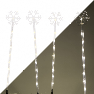 PerfectLED Tuinsteker kerst | 4 stuks (36 LEDs, 75 x 12 cm, Sneeuwvlok, Timer) AX5307600 K150303787 - 