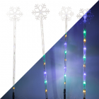 Tuinsteker kerst | 4 stuks (36 Multi LEDs, 75 x 12 cm, Sneeuwvlok, Timer)