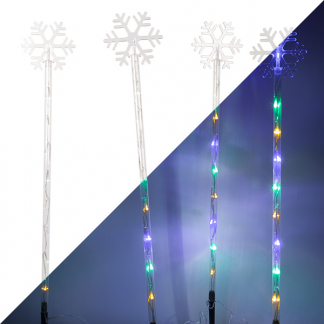 PerfectLED Tuinsteker kerst | 4 stuks (36 Multi LEDs, 75 x 12 cm, Sneeuwvlok, Timer) AX5307610 K150303788 - 
