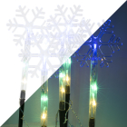 PerfectLED Tuinsteker kerst | 5 stuks (15 Multi LEDs, Batterijen, 37.5 x 12 cm, Sneeuwvlok, Timer) AX5307250 K150303782