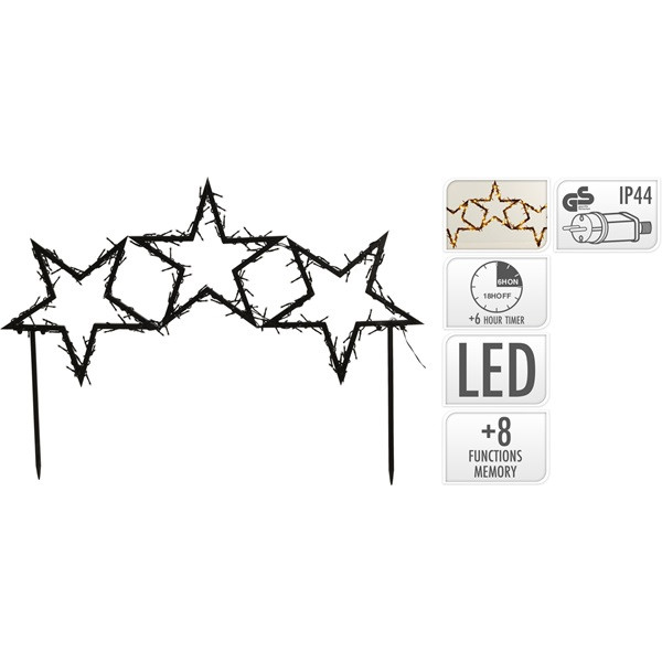 PerfectLED Tuinsteker kerst | PerfectLED | 100 x 60 cm (180 leds, Timer, Ster) AX2500170 K150303892 - 4