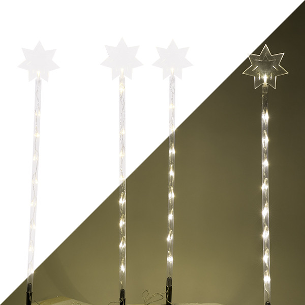 PerfectLED Tuinsteker kerst | PerfectLED | 75 x 10.5 cm | 4 stuks (36 leds, Kerstster, Timer) AX5307600 K150303783 - 1