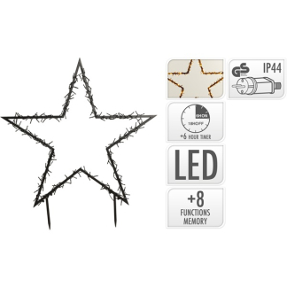 PerfectLED Tuinsteker kerst | PerfectLED | Ster (150 LEDs, 60 x 73 cm, Timer) AX2500100 K150303885 - 