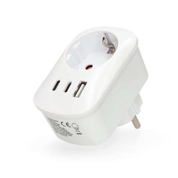 PerfectLED Verloopstekker | PerfectLED (Vierweg, 16 A, USB A, USB C, Wit) KT1000290 K151001009 - 2