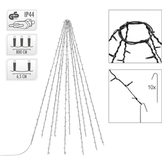 PerfectLED Vlaggenmast kerstboom | 10 x 8 meter (360 leds, Buiten) AX8106120 K150302035 - 6