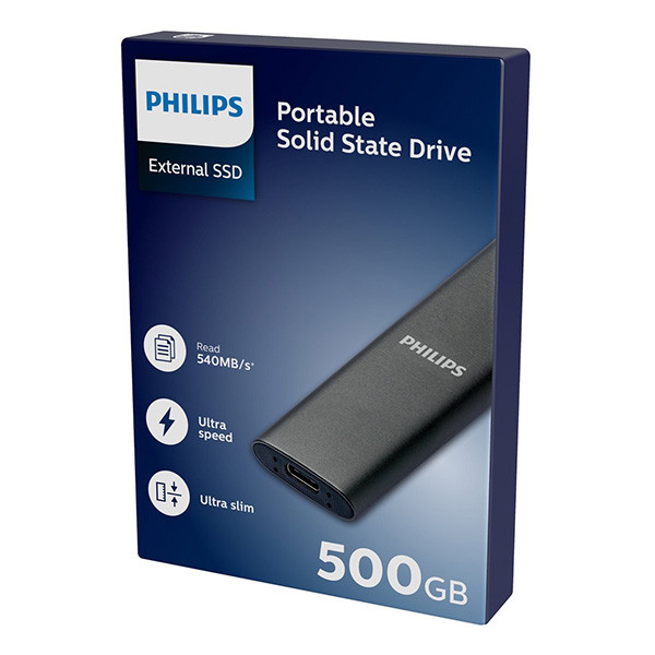 Philips Externe SSD | Philips | 500 GB (USB-C, USB 3.2) FM50SS031P/00 K170302173 - 3
