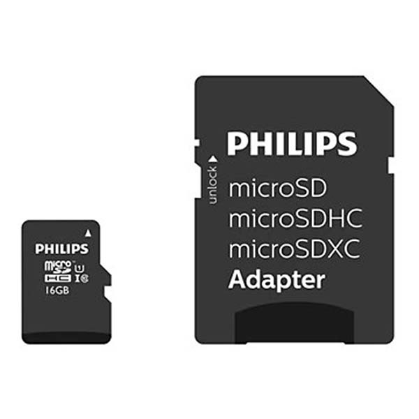 Philips Micro SDHC kaart met adapter | Philips | 32 GB (Class 10) FM32MP45B/10 K170301101 - 1